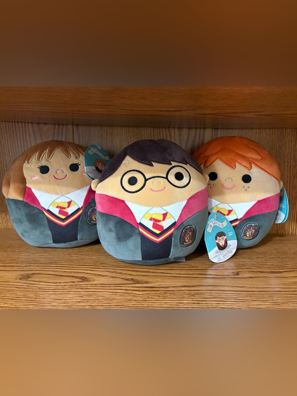 Harry Potter Squishmallows Set of 3 Harry Ron Hermione 8-inch Plushies NWT
